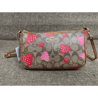 Coach Messico Top Handle Pouch In Signature Coated Canvas