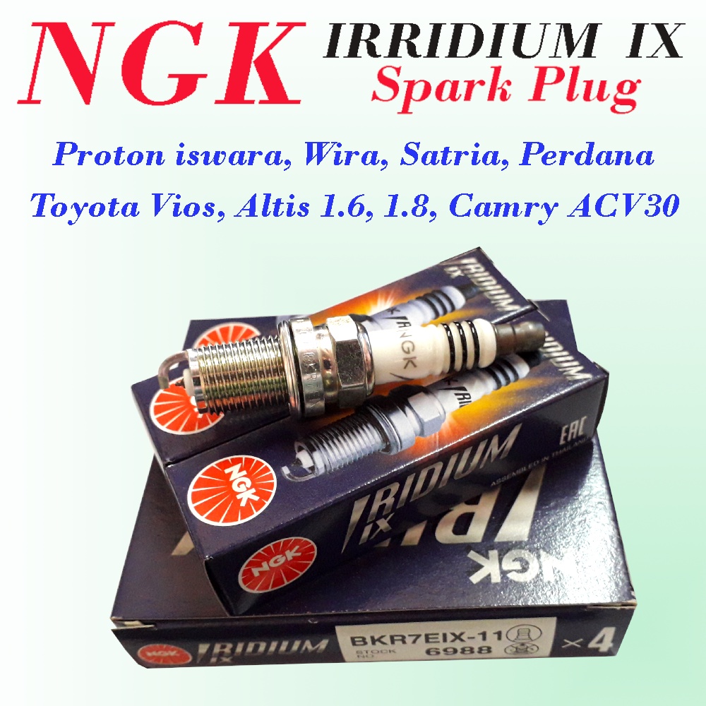 Ngk หัวเทียน IRIDIUM IX สําหรับ Proton Iswara Wira Toyota Vios Altis Camry Acv30 40 - BKR7EIX-11