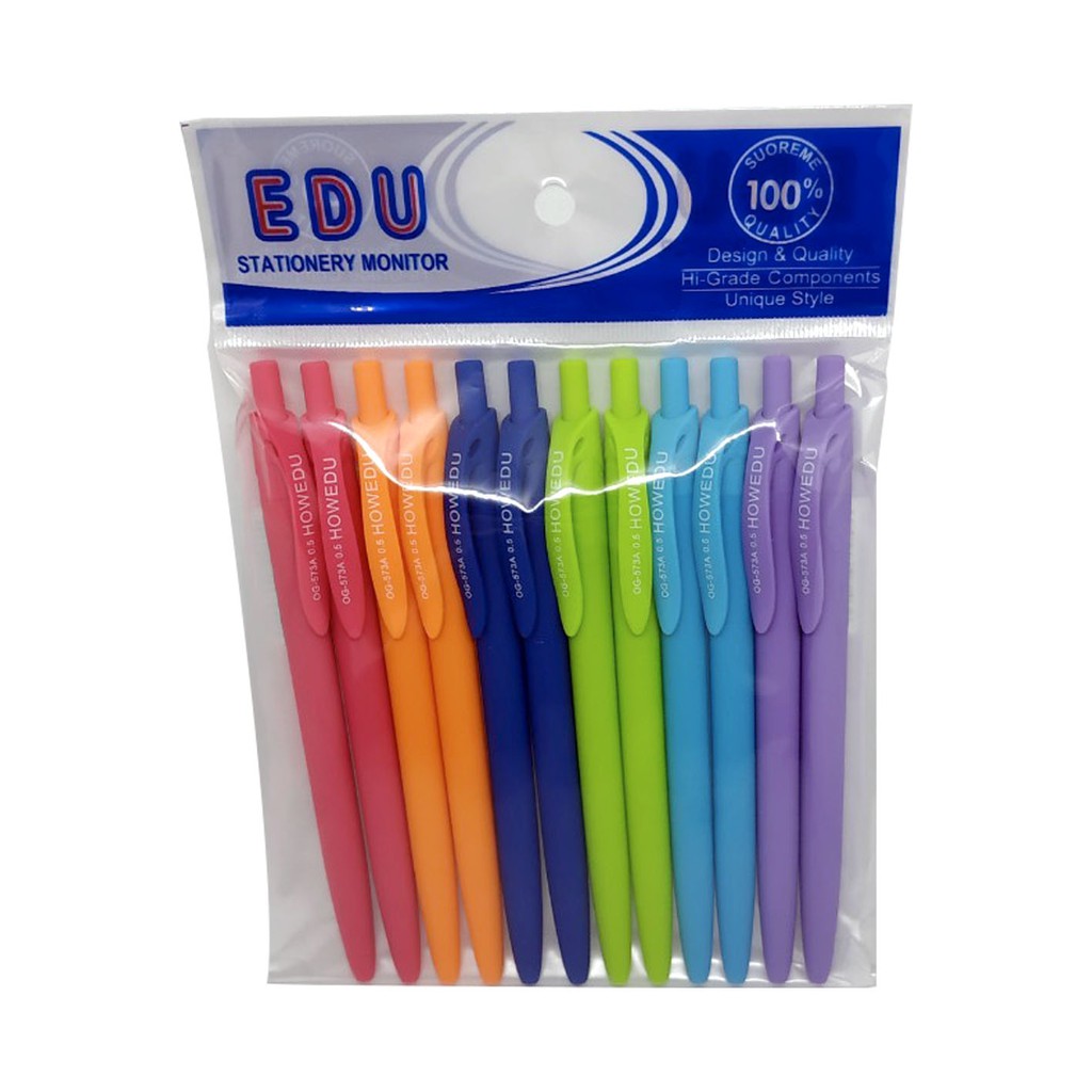 Howedu ปากกาลูกลื่น 0.5 มม 573A (12ด้าม)