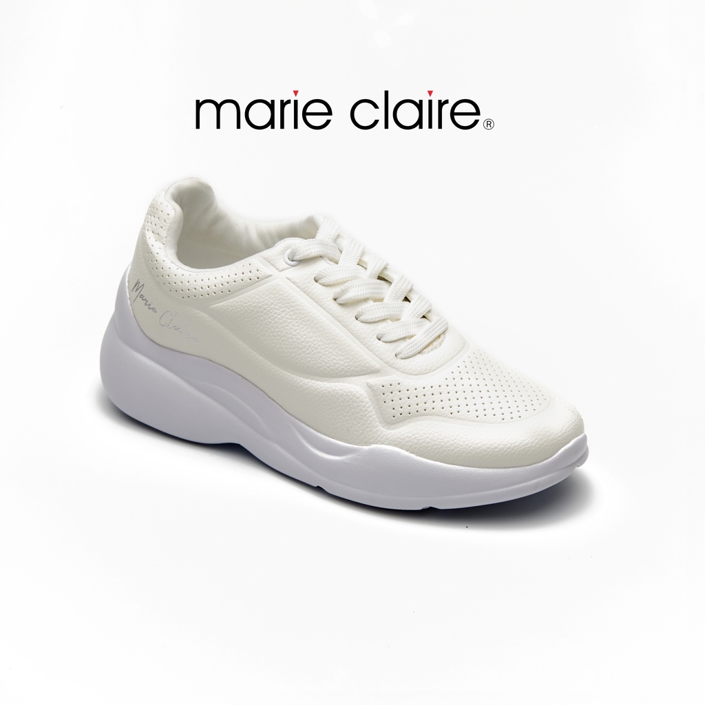 Bata บาจา ยี่ห้อ Marie Claire GENTLE RETRO รองเท้าผ้าใบ สนีคเคอร์ เสริมส้น สูง 2.5 นิ้ว สำหรับผู้หญิง รุ่น Delice สีขาว 5701065