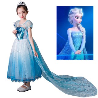 เสื้อผ้าเด็กผู้หญิงชุด เอลซ่า Frozen  Dress Set ชุดแซกผู้หญิงชุดเจ้าหญิง