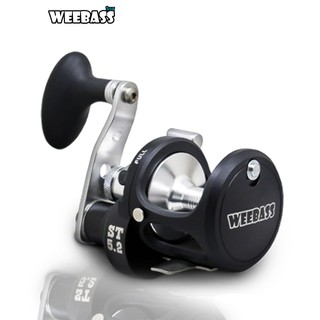 WEEBASS รอก - รุ่น ST 5.2 (สีเงิน) รอกเบททรงกลม รอกตกปลา