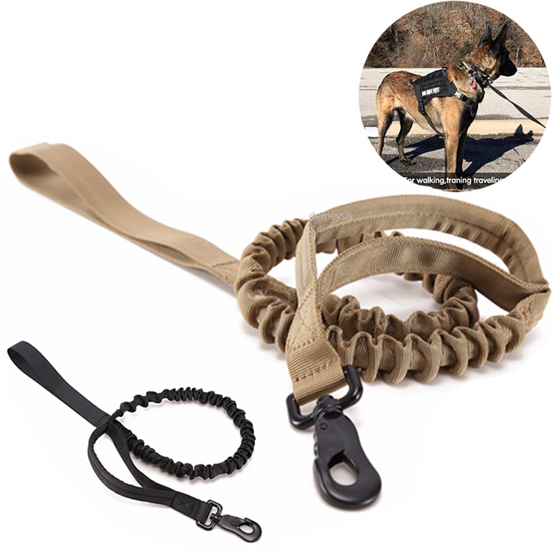 Tactical Bungee Dog Leash Military Training Dog Rope Hunting Paintball