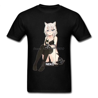 [S-5XL]เสื้อยืด พิมพ์ลายแมว Neko Waifu Ahegao Otaku Senpai Nerdy Manga สไตล์ญี่ปุ่น สําหรับผู้หญิง