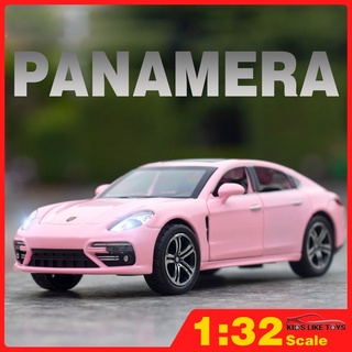 KLT โมเดลรถ 1:32 Porsche Panamera รถเหล็กโมเดล โลหะผสมสังกะสี ของเด็กเล่น ดึงกลับรถของเล่นสำหรับเด็กและผู้ใหญ่ ของขวัญ