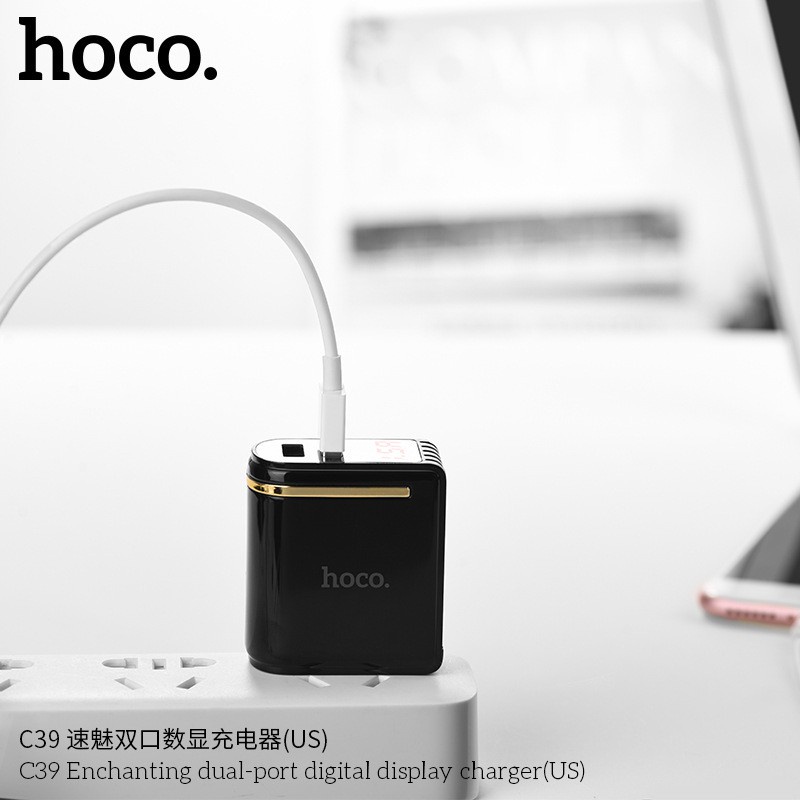 ชาร์จเร็ว ปลั๊กชาร์จ Hoco C39 2.4A Max 12W หัวชาร์จไฟบ้าน ปลั๊กชาร์จ ...