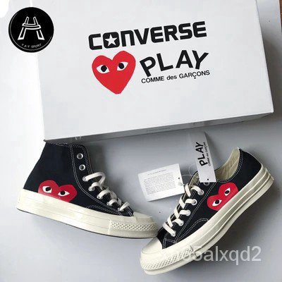 【READY STOCK】cdg x converse 1970s Play love joint canvas shoes