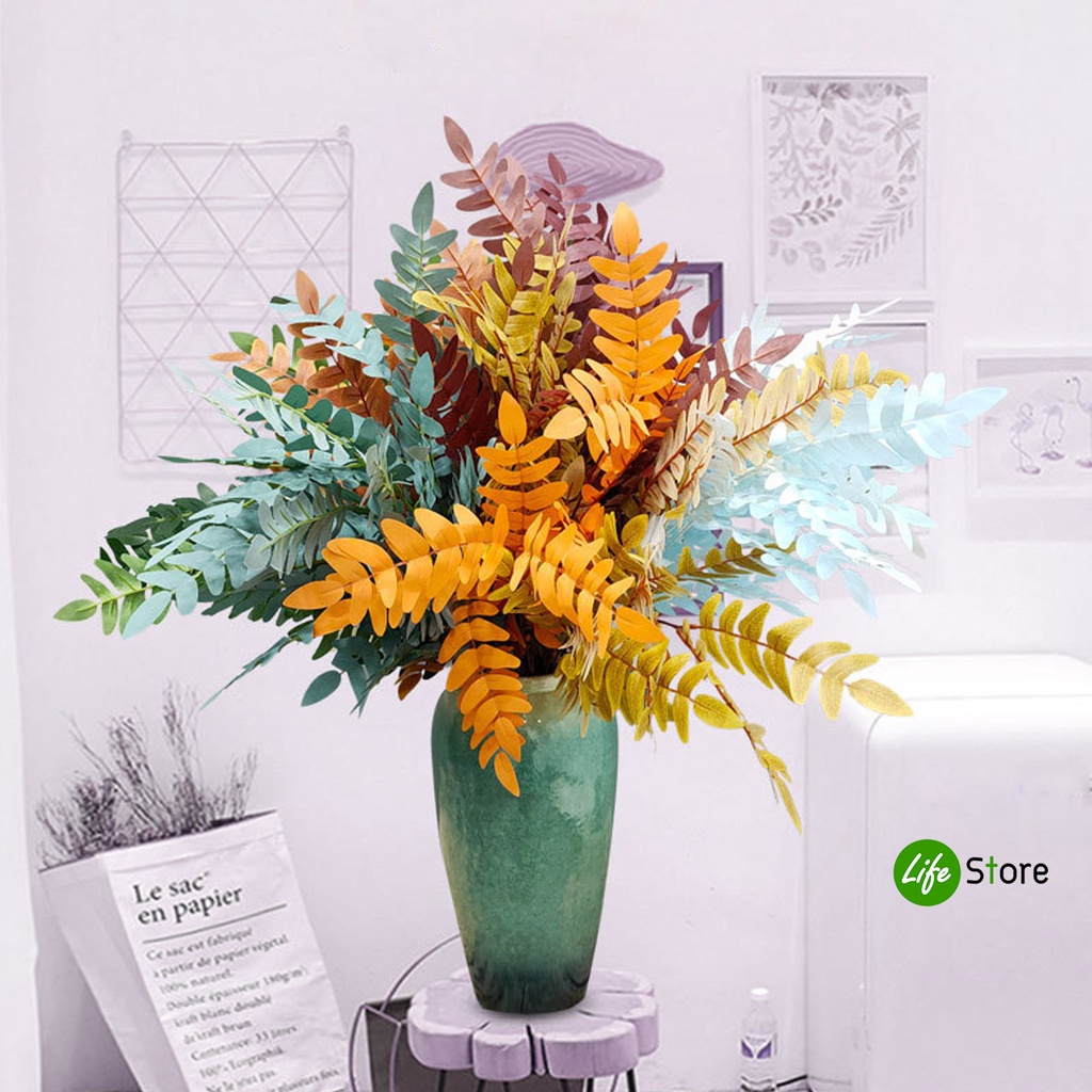 ใบไม้แฟนซี ประดิษฐ์จากผ้าไหมดิบ สวยงามเสมือนจริง (พร้อมส่งในไทย ถึงเร็วทันใจ)