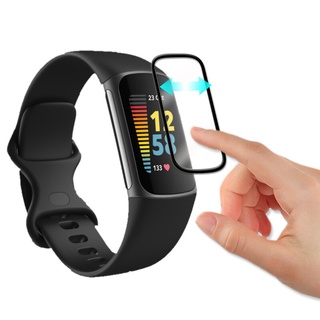 ฟิล์มป้องกันรอยหน้าจอ 3D ทรงโค้งสําหรับ Fitbit Charge 5/4/3