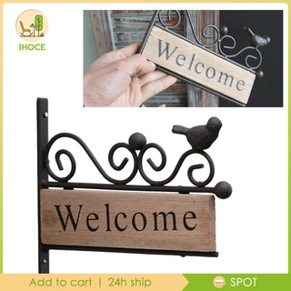 [ Activity-12-] ป้ายต้อนรับ Welcome เหล็ก ป้ายไม้ Welcome สําหรับแขวนตกแต่งประตูบ้านฟาร์ม ประตูหน้าบ้าน