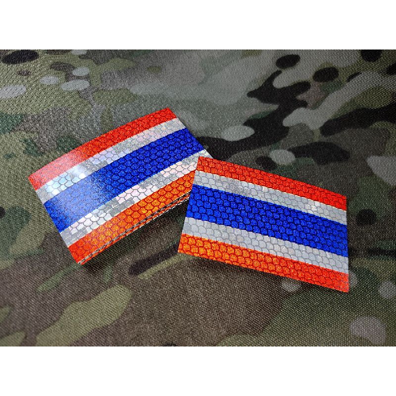 🇹🇭patch ธงชาติไทยสะท้อนแสง ลายเกล็ด  วัสดุนำเข้าจาก 🇺🇸 ขนาด 5*8 cm มีตีนตุ๊กแก!!