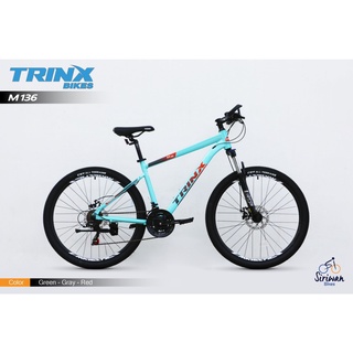 TRINX จักรยานเสือภูเขา M136 เฟรมอลู ล้อ 26" เกียร์ Shimano 21 สปีด