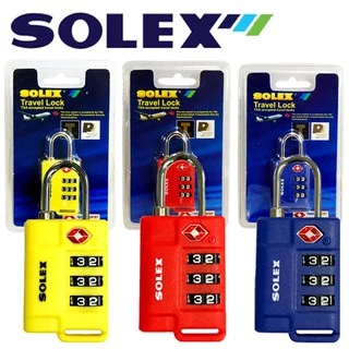 SOLEX แท้100% Travel Lock กุญแจ มาตรฐาน TSA 33 ล็อคกระเป๋า กระเป๋าเดินทาง