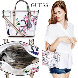 GUESS MINI PRINTED FLOWERS CROSS BODY BAG