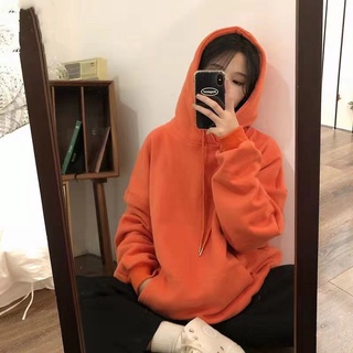 🆚 เสื้อกันหนาวมีฮู้ด Korea แขนยาว Hoodie สำหรับผู้หญิง มี 4สีให้เลือก,019.