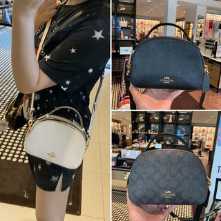 ของแท้ 💯%Coach C1591 1589 1586 1590 New Serena Steamed Bun Bag/กระเป๋าแฟชั่นสตรี/กระเป๋าสะพายไหล่