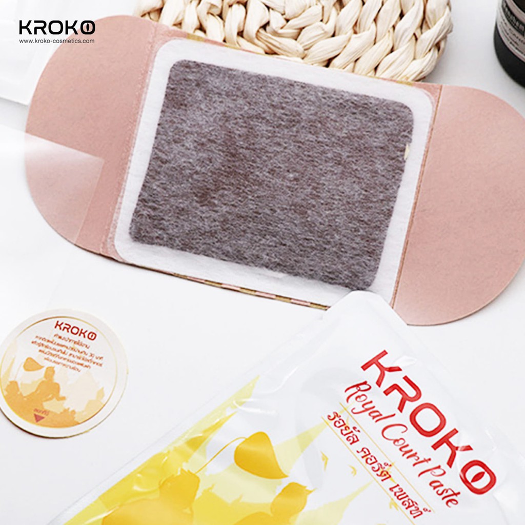 KROKO ROYAL COURT PASTE แผ่นแปะแก้ปวดเมื้อ แผ่นแปะบรรเทาอาการปวด  แผ่นแปะแก้ปวด ปวดเมื้อยร่างกาย - รูปที่ 2