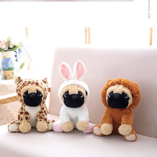 *❤❤New Large Plush Toys 10" Pug Dog In 6 Costumes Cuddly Soft Toy