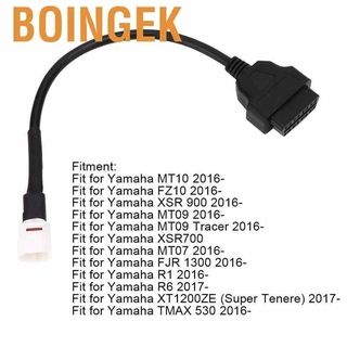 Boingek 4 Pin To Obd 2 Fault Codes อุปกรณ์สแกนเนอร์สําหรับรถมอเตอร์ไซค์ Yamaha New สีดํา