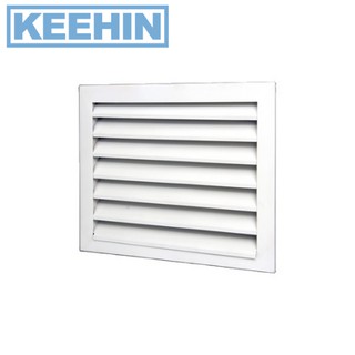 ฝาลมกลับ ใบชั้นเดียว พ่นสีขาว ขนาดคอใน 6 x 8 นิ้ว Return air grille,single layer, white spray, neck size in 6 x 8 inches