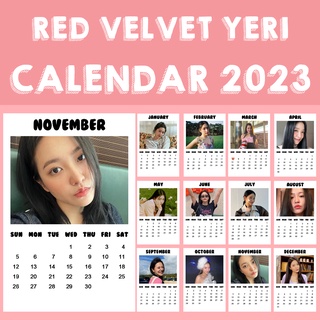 ❗พร้อมส่ง❗ 🍰 ปฏิทิน RED VELVET YERI 2566 2023 ขนาด 2x3 นิ้ว 🍰