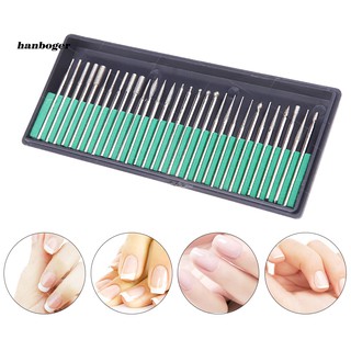 hbr เครื่องมือทําเล็บมือเล็บเท้าสว่านไฟฟ้า 30 ชิ้น