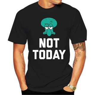 เสื้อยืดผ้าฝ้ายพิมพ์ลายแฟชั่น เสื้อยืด พิมพ์ลาย Squidward Tentacles Not Today สําหรับผู้ชาย 2022