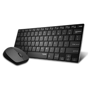 RAPOO - 9000M Black  Multi-mode Wireless Mouse &amp; Ultra-slim Keyboard_KB-9000M-BK