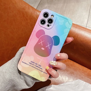 การ์ตูนหมีรุนแรง Apple 12pro Tide Brand iPhone11 Mobile Shell Xsmas Big Xr Luxury 7/8plus For iPhone 12 mini Pro Max iPhone 11 Xr 6 6s 8 7 Plus Xs 8plus Pro