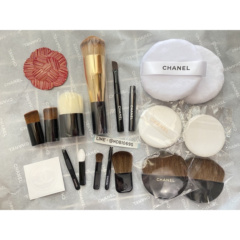 มีโค้ดลด30% ทัก ib CHANEL2HAND แท้ CHANEL Puff KABUKI Brush แปรงแต่งหน้า แปรงลิป พัฟแต่งหน้า พัฟแป้ง