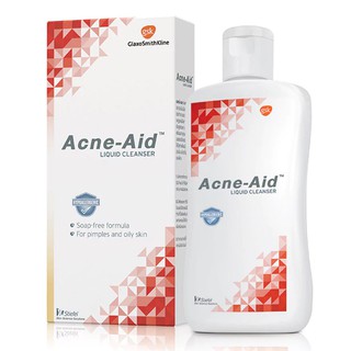 สบู่เหลวล้างหน้า Acne-Aid สีแดง สำหรับผิวมัน ผิวผสม (100 ml)