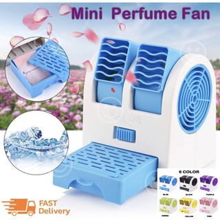 พัดลมท่อคู่ปรับขึ้น-ลงได้ mini perfume turbine Fan พัดลมสามารถใส่น้ำหอม-ใส่น้ำแข็งDY-0152