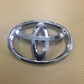 โลโก้ * TOYOTA ขนาด 11.5x17cm สีเงินชุบโครเมี่ยม