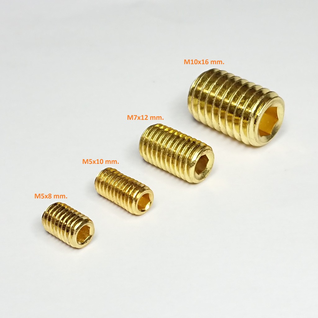 น๊อต สกรูตัวหนอน Set Screw สำหรับขั้วไฟ ขั้วลำโพง แอมป์รถยนต์ (ราคาต่อ 1 ชิ้น)