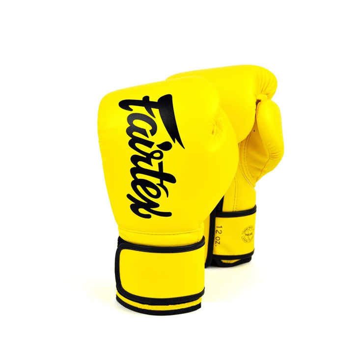 Fairtex แฟร์เท็กซ์ นวมชกมวย รุ่น BGV14  Collection สีเหลือง ไซส์ 8,10,12,14,16 ออนซ์