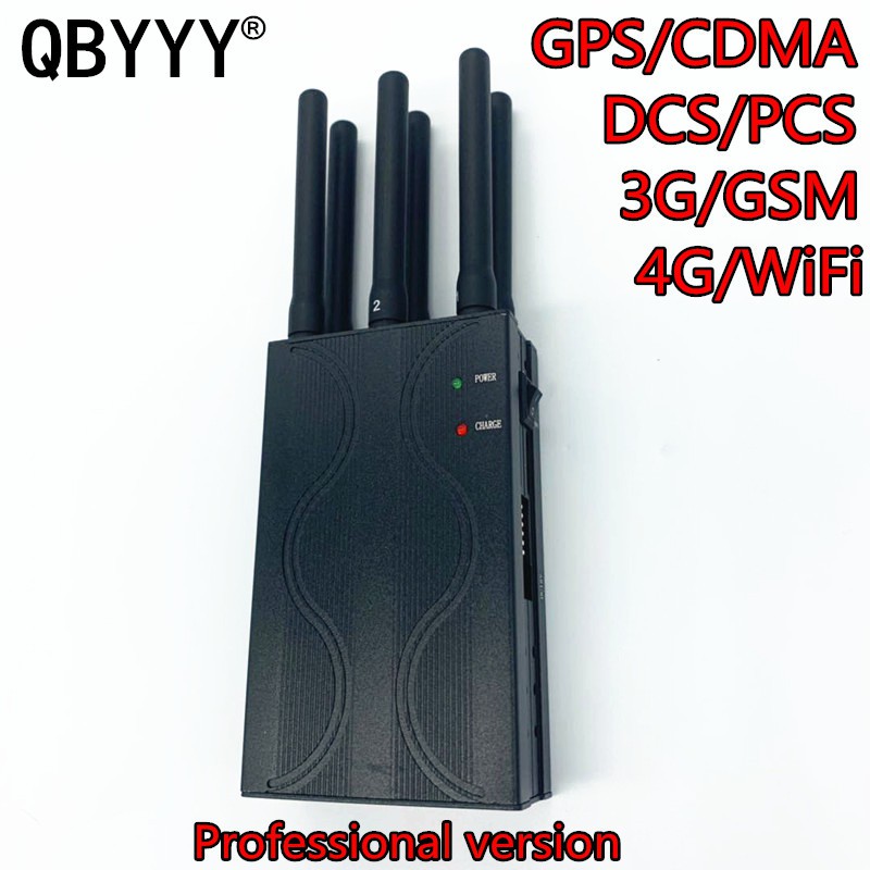 6 แบนด์ GSM / CDMA / DCS / PHS / 3g / 4g / wifi / GPS แยมเมอร์ไร้สาย, แบตเตอรี่ลิเธียมในตัว, โทรศัพท์มือถือ gpswifi