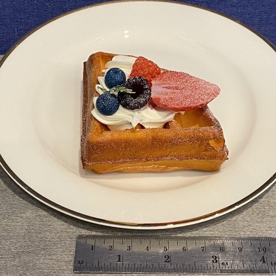 โมเดล ครัวซอง วาฟเฟิลปลอม Waffle Mock up สำหรับถ่ายรูปเป็นพร๊อพ มีกลิ่นหอม ราคา ถูกที่สุด ดีลบีเคเค แกลเลอรีภาพที่ 5