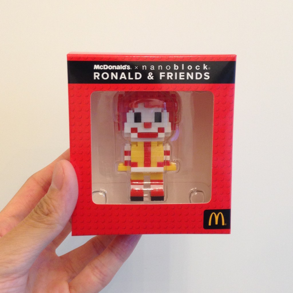 Mcdonald's x nano block ronald and friend figure Ronald McDonald from Hong Kong