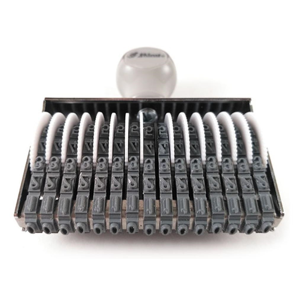 ตรายางตัวเลข แป้นสำเร็จ Shiny Numbering Stamp  ( 4mm )   12/15 หลัก  N-412/N-415