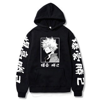 เสื้อกันหนาว มีฮู้ด ลายโลโก้ My Hero Academia Katsuki Bakugo Moleton เหมาะกับของขวัญวันเกิด สําหรับผู้ชาย