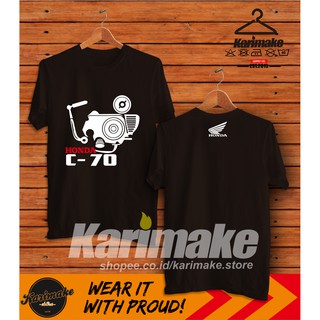 เสื้อยืด ลาย Karimake Honda C70 สําหรับรถจักรยานยนต์S-5XL