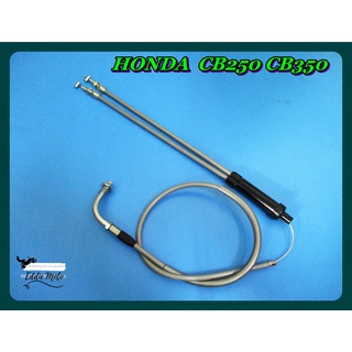 HONDA CB250 CB350 THROTTLE CABLE SET (104 cm.) "GRADE A" // สายเร่งชุด (ยาว 104 cm.) อย่างดี