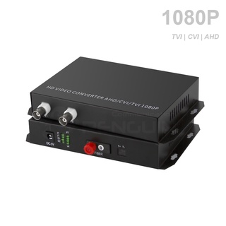 2CH HD Fiber Video Converter (TVI/CVI/AHD) ชุดรับ+ส่ง