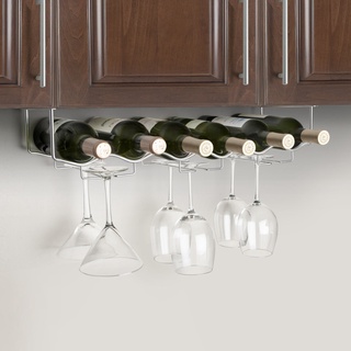 Final Touch Under Cabinet Glass &amp; Wine Rack ราววางขวดไวน์และแขวนแก้ว รุ่น FTR006