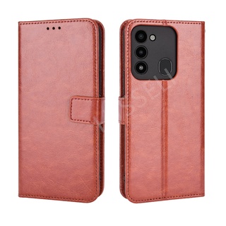 เคสโทรศัพท์หนัง PU ฝาพับ พร้อมช่องใส่บัตร สําหรับ Tecno Spark 8C Tecno Spark8C 8 C