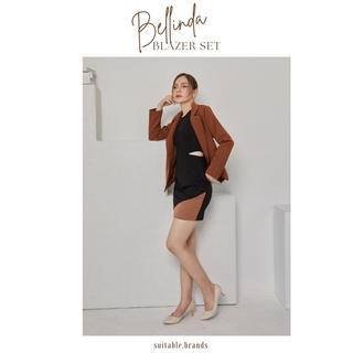 Belinda Blazer Set - เซตสูท 2 ชิ้น เสื้อสูท+เดรสแขนกุดเว้าเอว