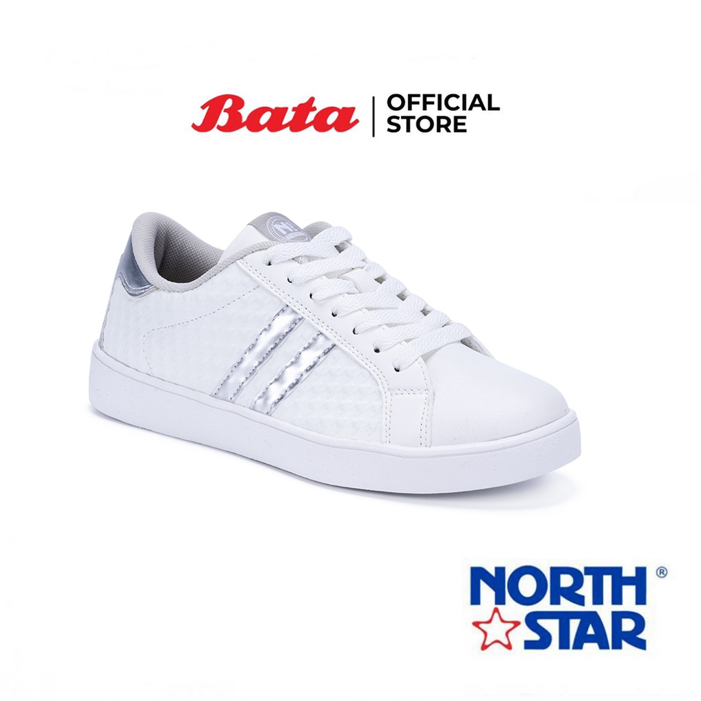 Bata บาจา ยี่ห้อ North Star รองเท้าผ้าใบสนีคเกอร์แฟชั่น แบบผูกเชือก สวมใส่ง่าย ใส่ลำลอง สำหรับผู้หญิง รุ่น Adawn สีขาว 5311205