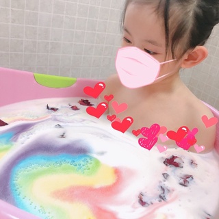 สบู่สายรุ้ง มีฟองสายรุ้งฟู่ๆออกมาด้วย Rainbow Cloud Bath bombs