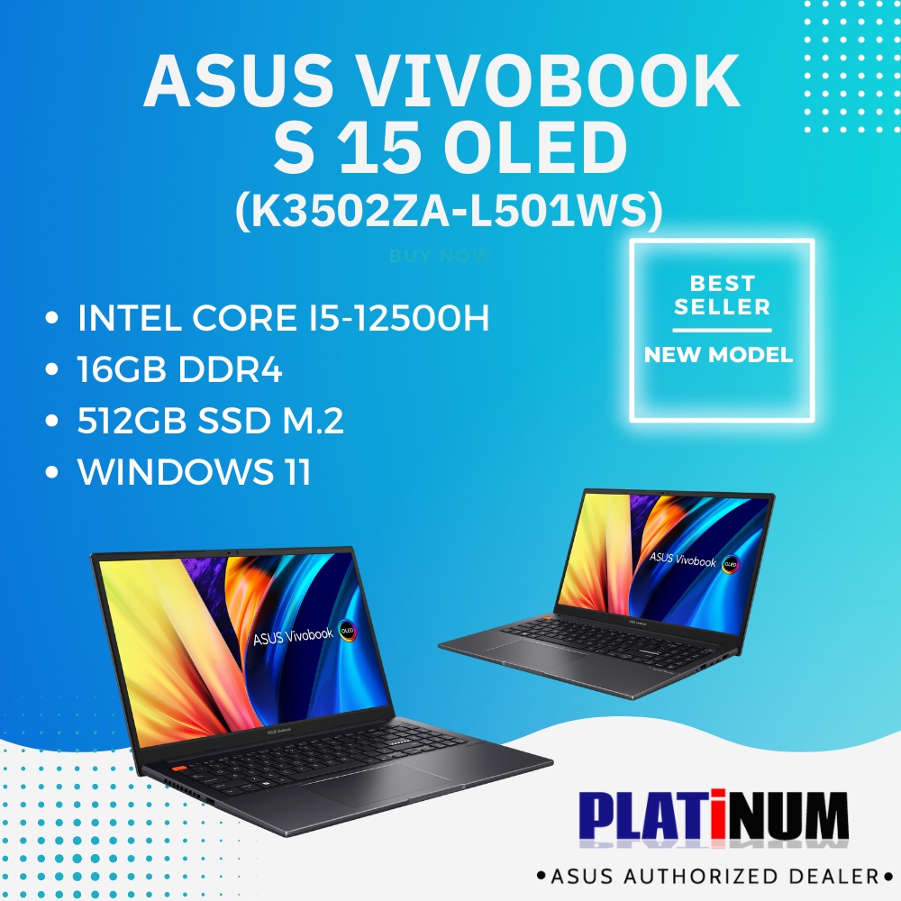 Asus Vivobook S 15 Oled K3502za L501wscore I5 12500h16gb512gb Ssd156 Inch Fhd Oledwindows 7708