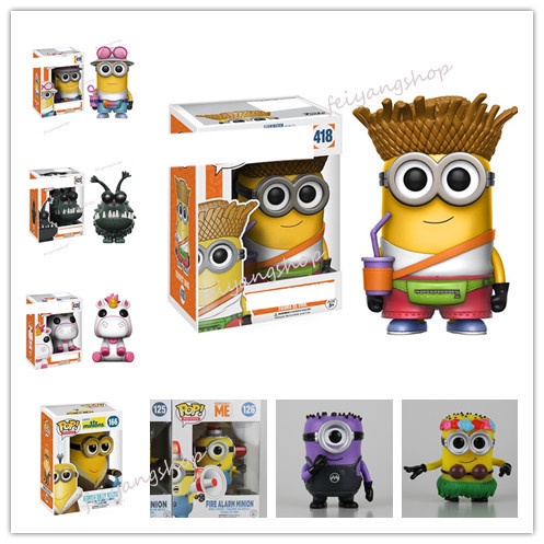 ตุ๊กตาฟิกเกอร์ Funko Pop Minions The Rise of Gru Pet Dog Unicorn ของเล่นสําหรับเด็ก